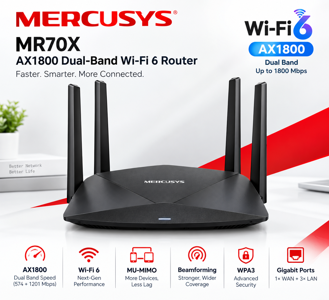 MR70X AX1800 DUAL-BAND WI-FI 6 ROUTER
